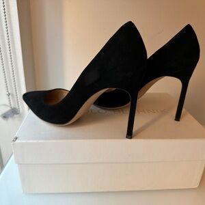 Manolo bb 90mm black suede pumps - size 7